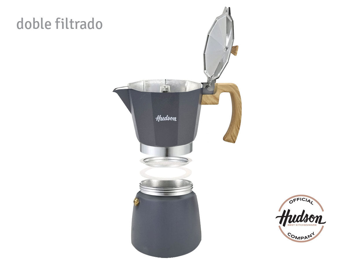 Cafetera Esmaltada Italiana Gris para 6 Pocillos