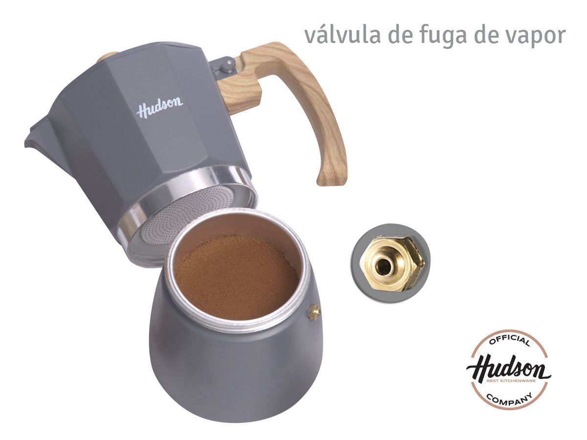 Cafetera Esmaltada Italiana Gris para 6 Pocillos
