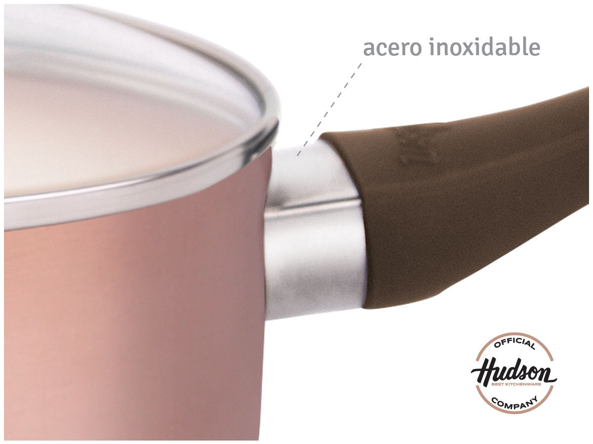 Cacerola De Aluminio Hudson Con Antiadherente Ceramico 18 Cm