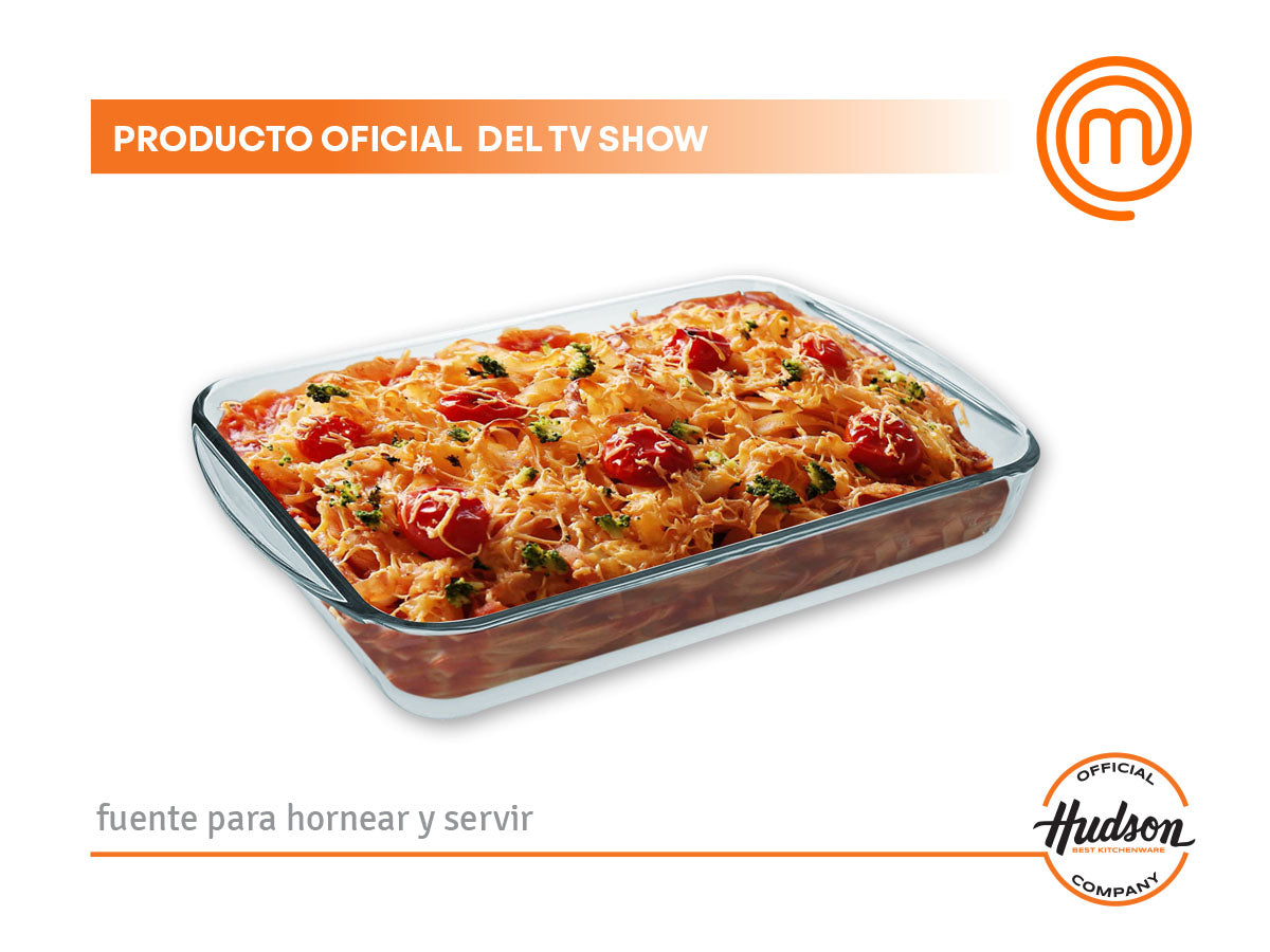 Asadera Hudson Vidrio Templado Rectangular Horno 29.5 Cm