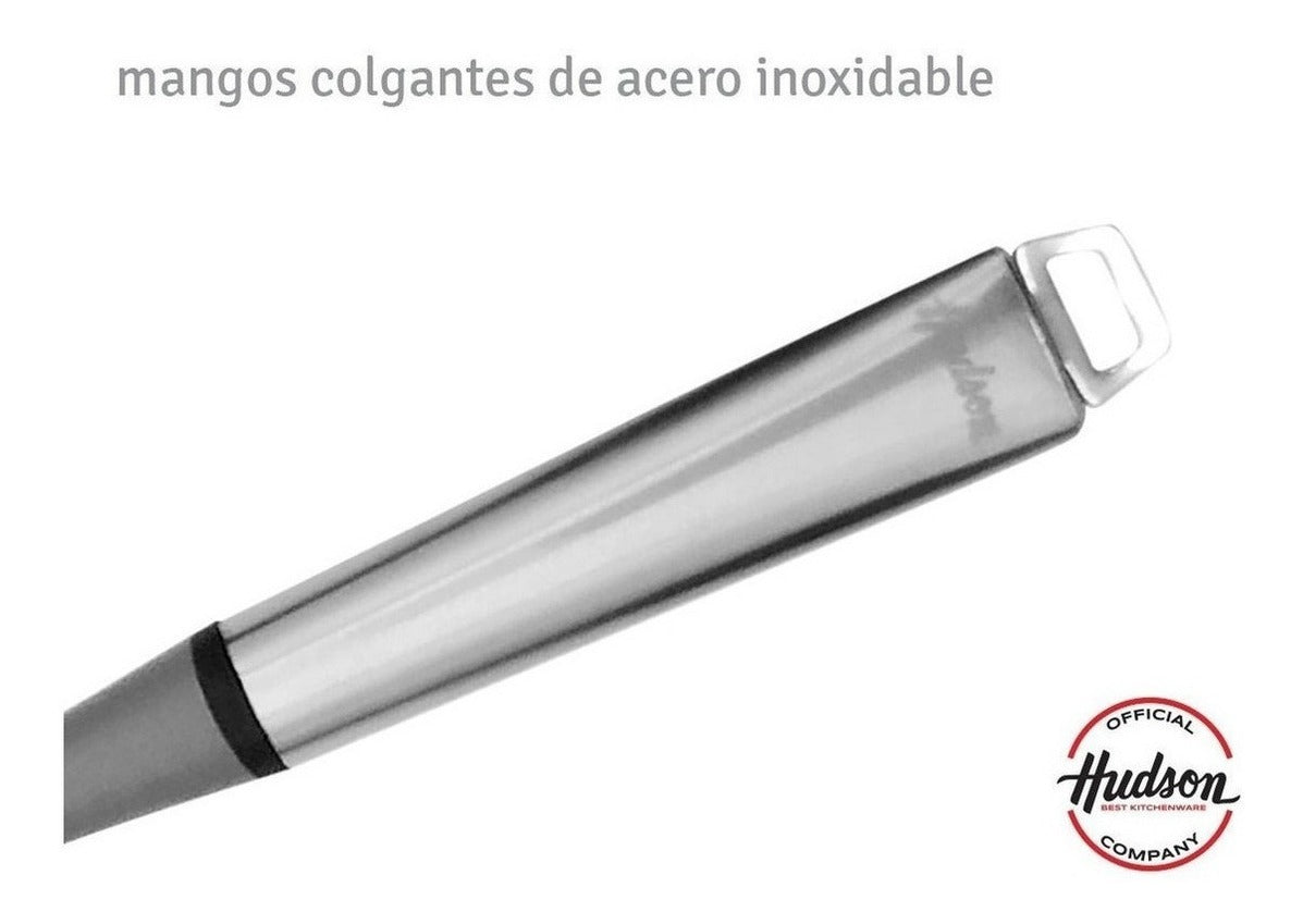 Set 6 Utensilios de Nylon y Acero c/ Organizador