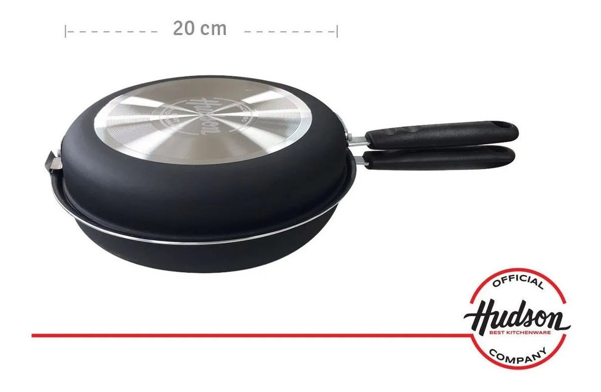 Set Sartén Doble 24 Cm + Panquequera 20 Cm Hudson Aluminio