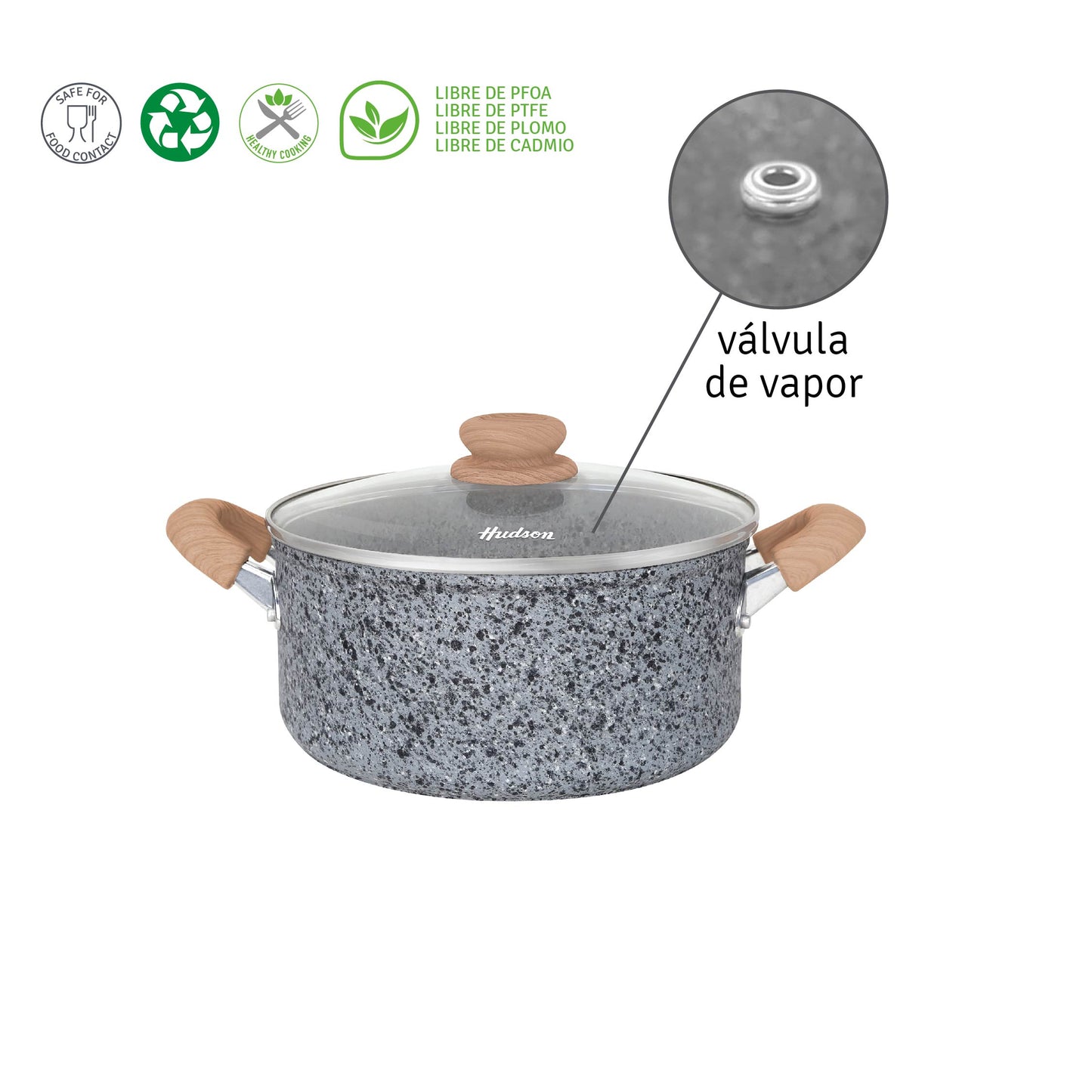 Cacerola Hudson Granito Stone Aluminio Forjado 28cm
