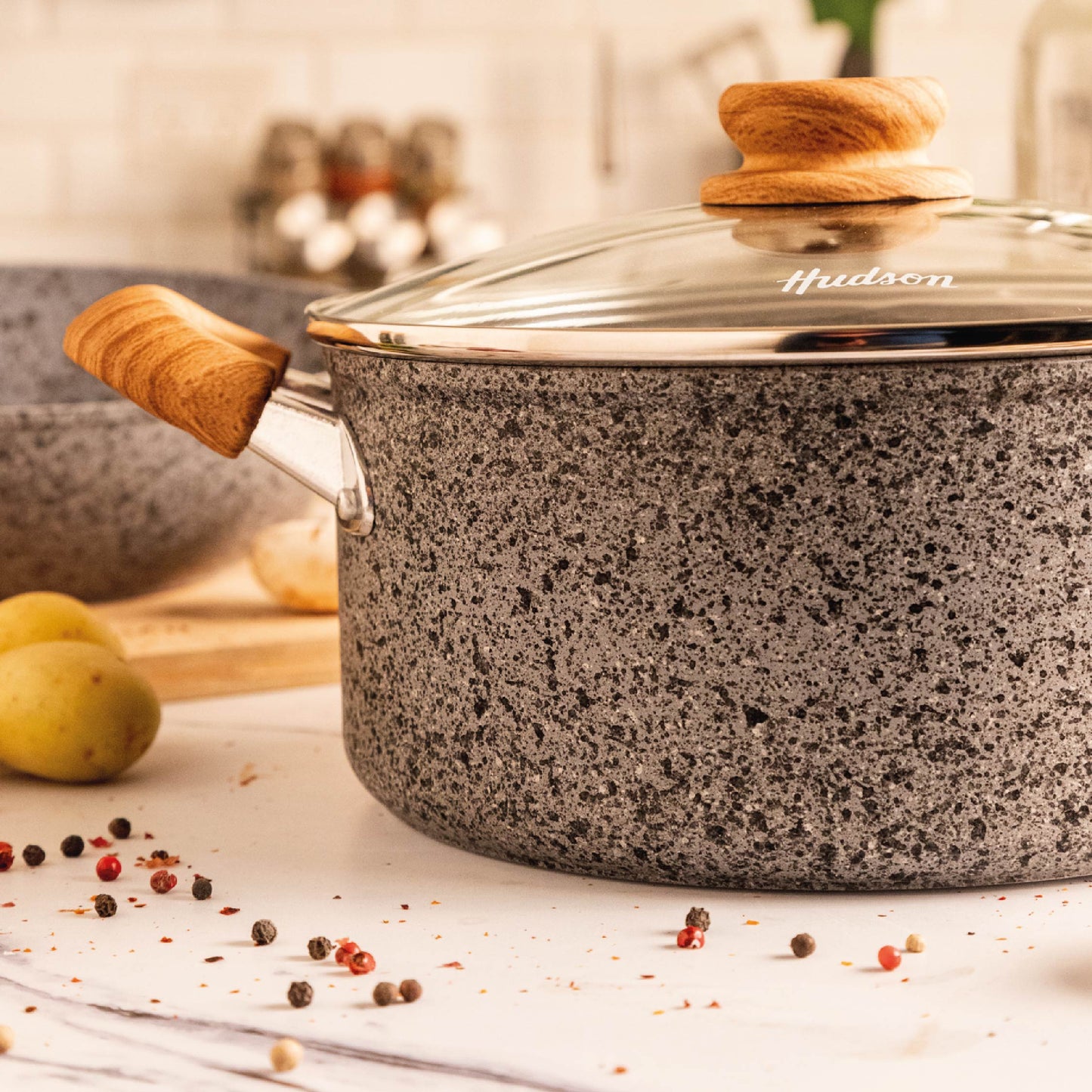 Cacerola Hudson Granito Stone Aluminio Forjado 28cm