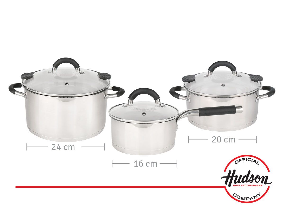 Bateria de Acero Inoxidable 6 Piezas Induccion