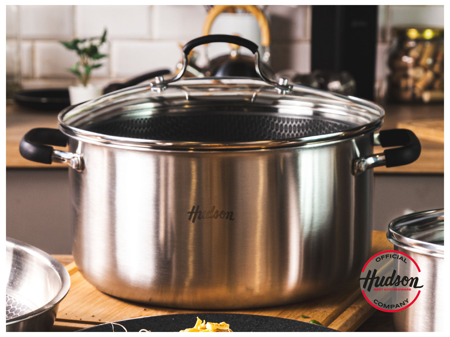 Cacerola Acero Inox 26cm Hudson Oficial Antiadherente