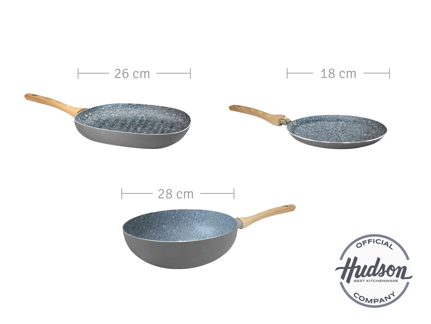 Kit De Ollas Hudson + Bifera + Jarro + Panquequera + Wok