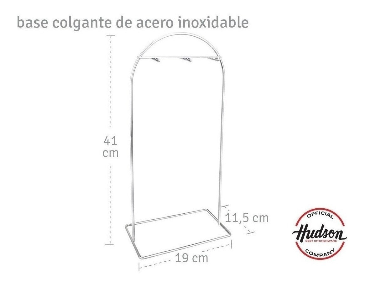 Set 6 Utensilios de Nylon y Acero c/ Organizador