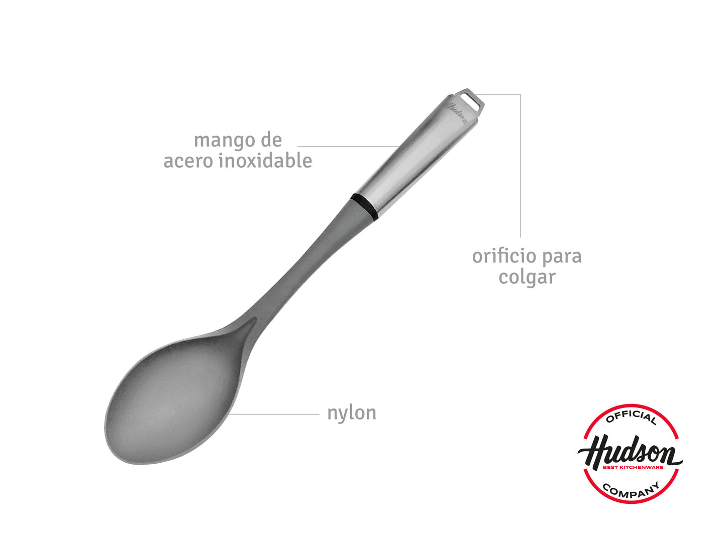 Set 6 Utensilios Nylon Y Acero Hudson