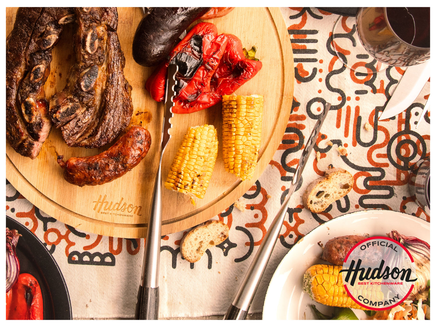 El Set Parrillero x 4 y Platos HUDSON
