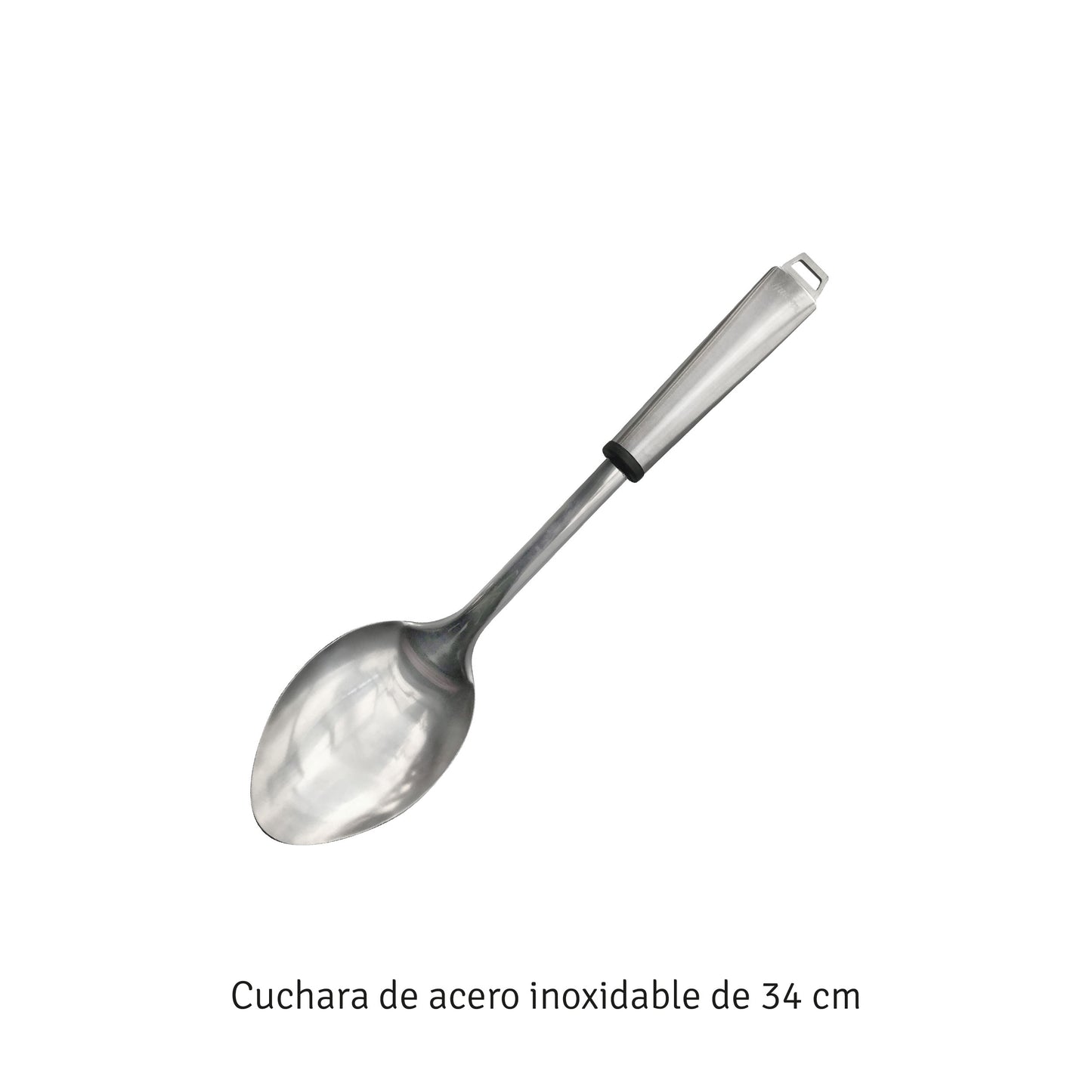 CUCHARA DE ACERO INOX C/MANGO DE A/INOX