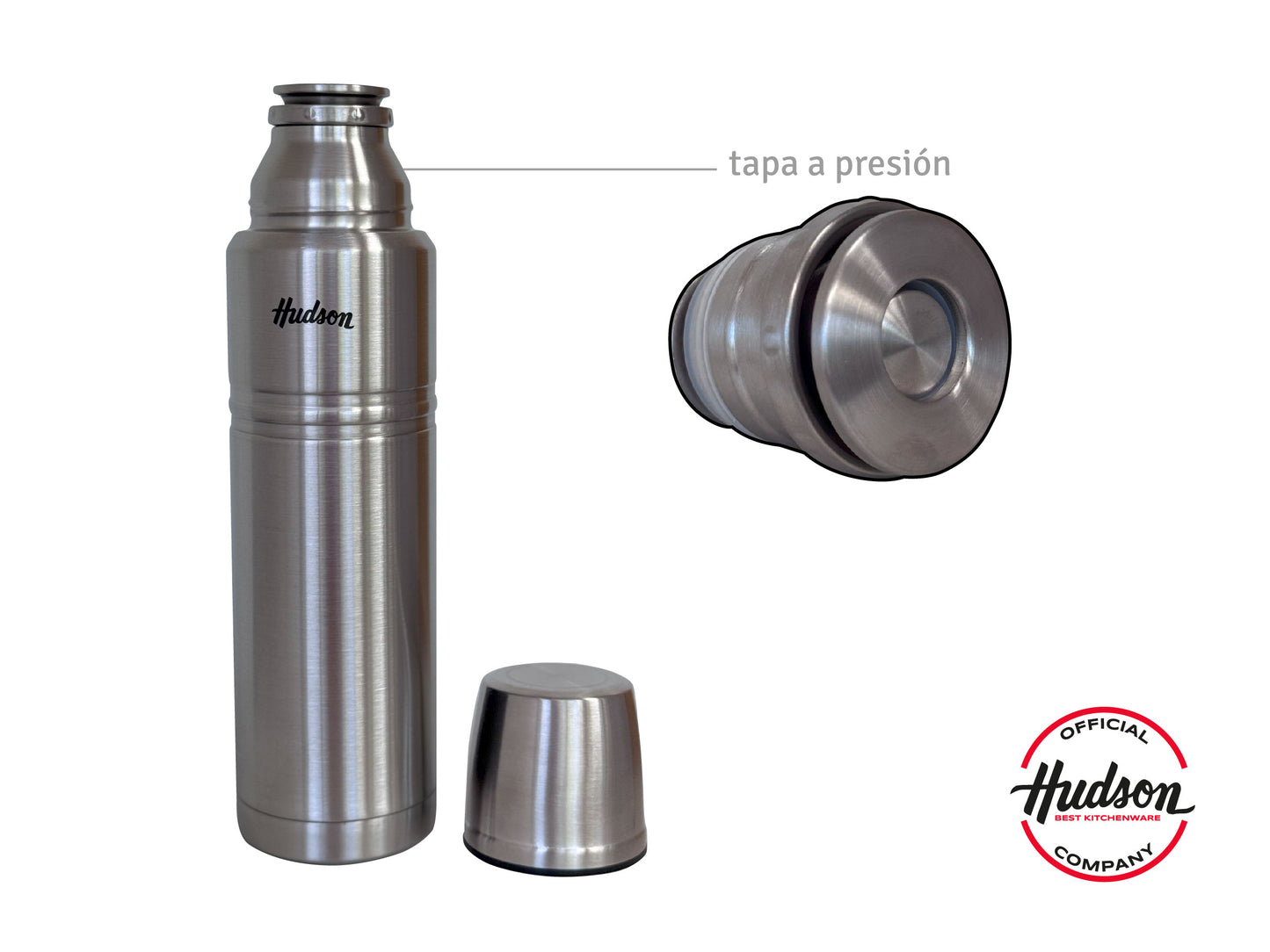 Termo Hudson1 litro PULIDO De Acero Inoxidable