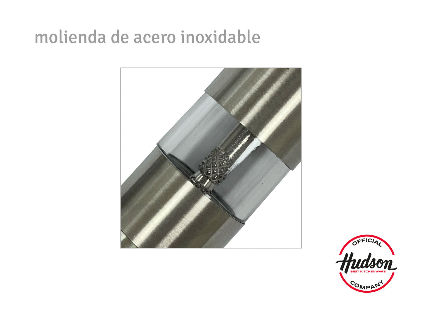 Molinillo De Acero Inoxidable Botón Pulsador Hudson
