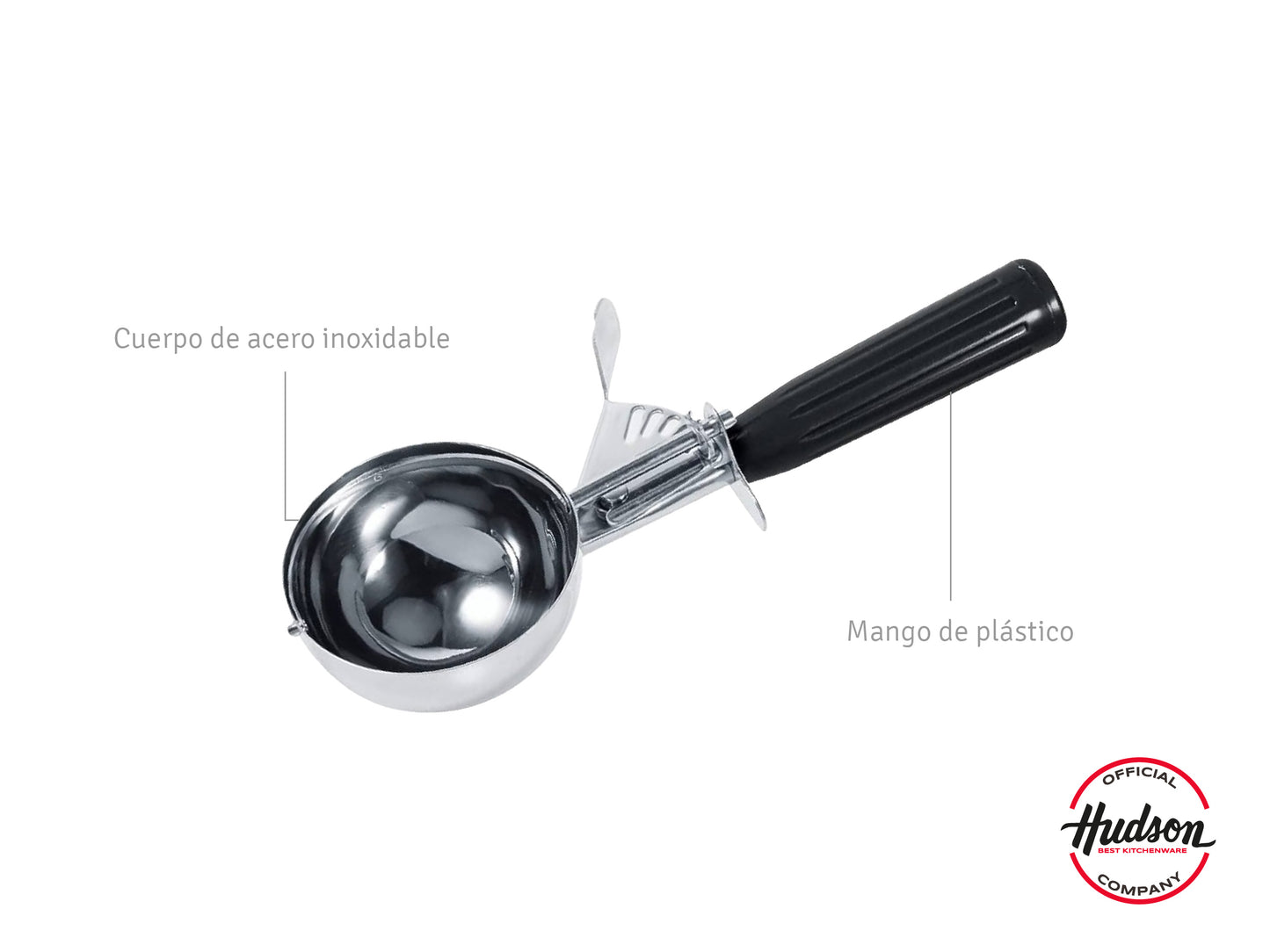 Cuchara Para Helado De Acero Inoxidable Negro