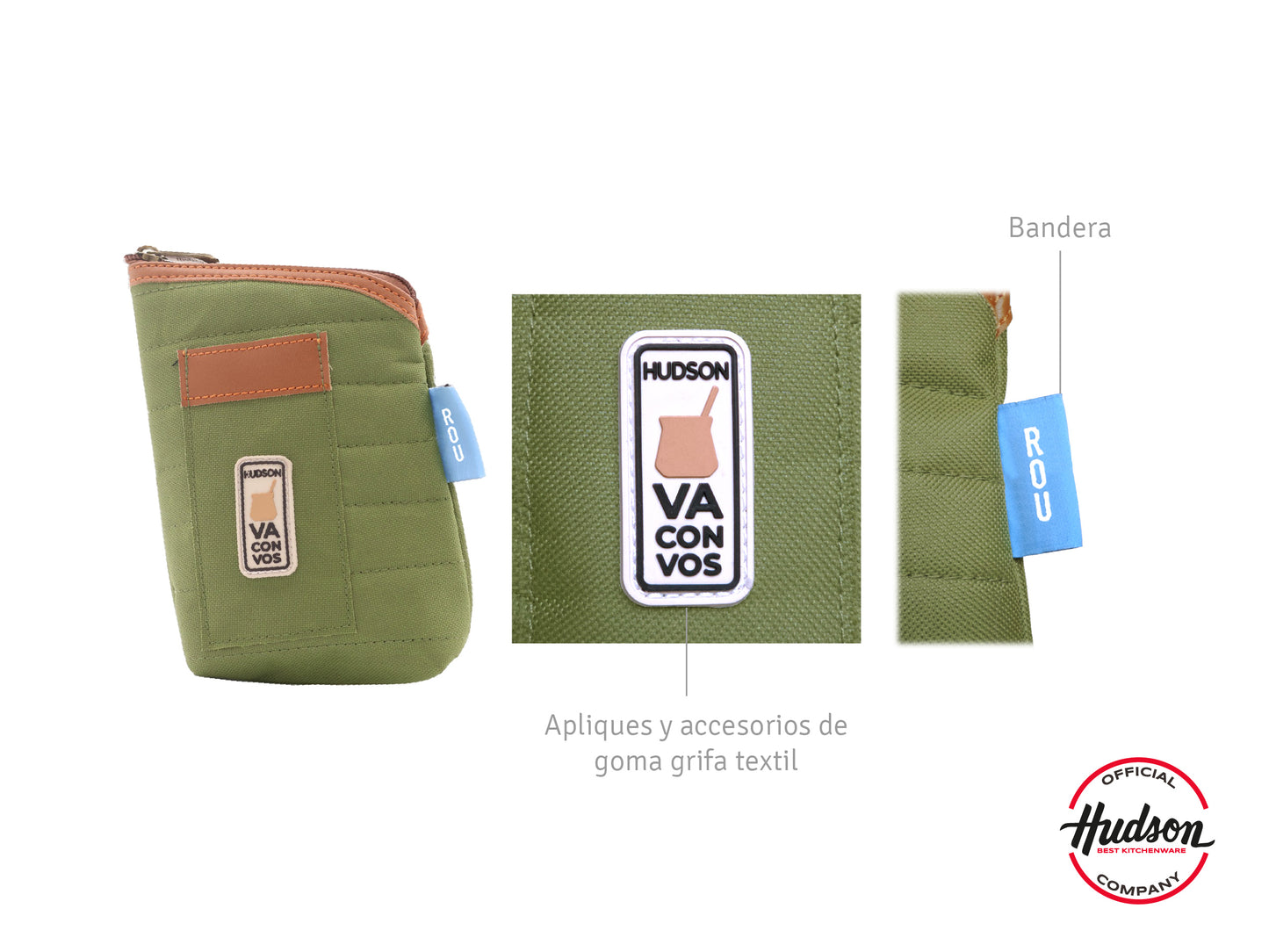 Yerbera Con Pico Vertedor Y Bolsillo Verde