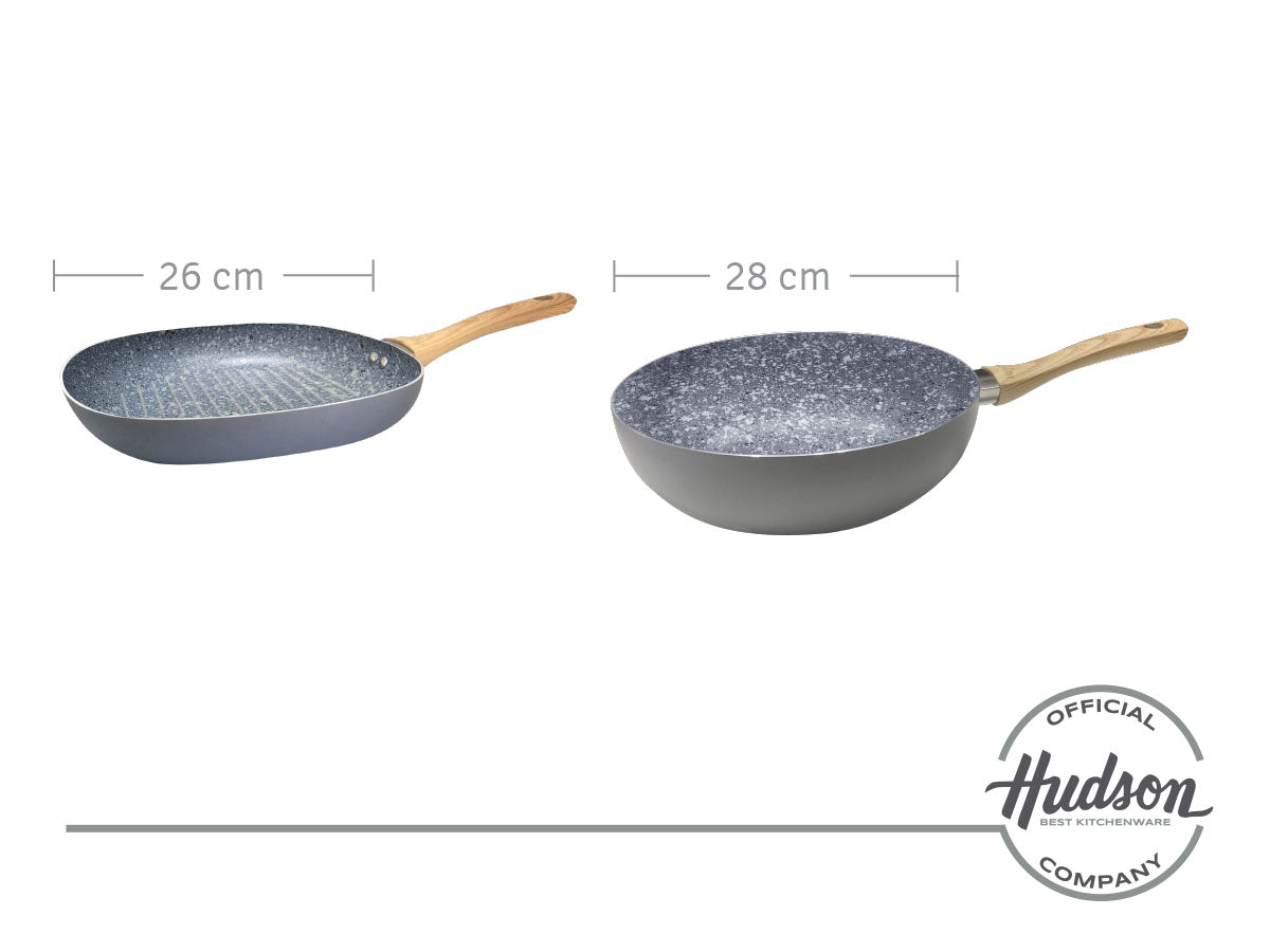 Kit Hudson Granito Olla + Wok + Jarro + Panquequera + Sartén