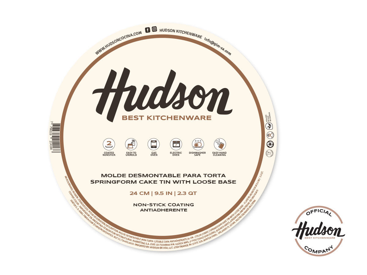 Molde Tortera Hudson Desmontable Antiadherente 24 Cm