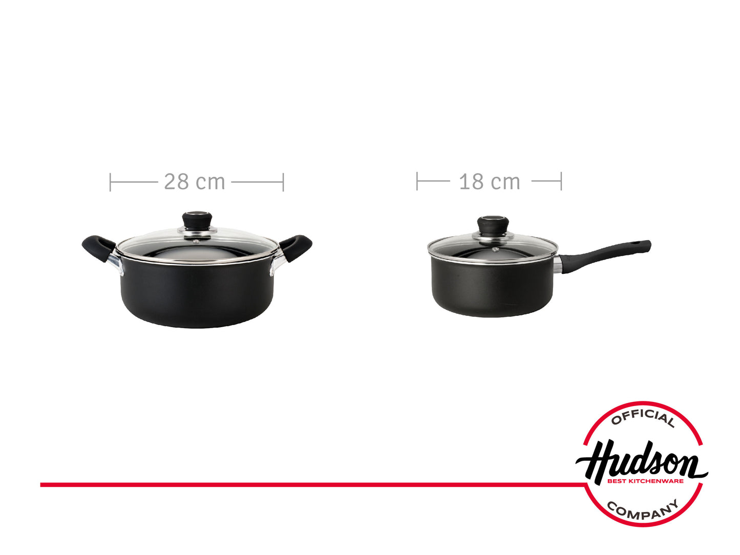 Set Ollas Aluminio 18 y 28 Cm Hudson