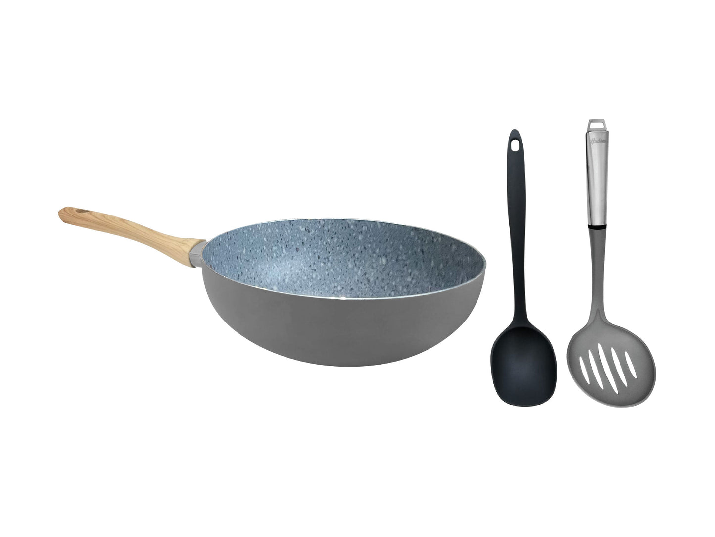 Set de Wok, Cuchara y Espumadera
