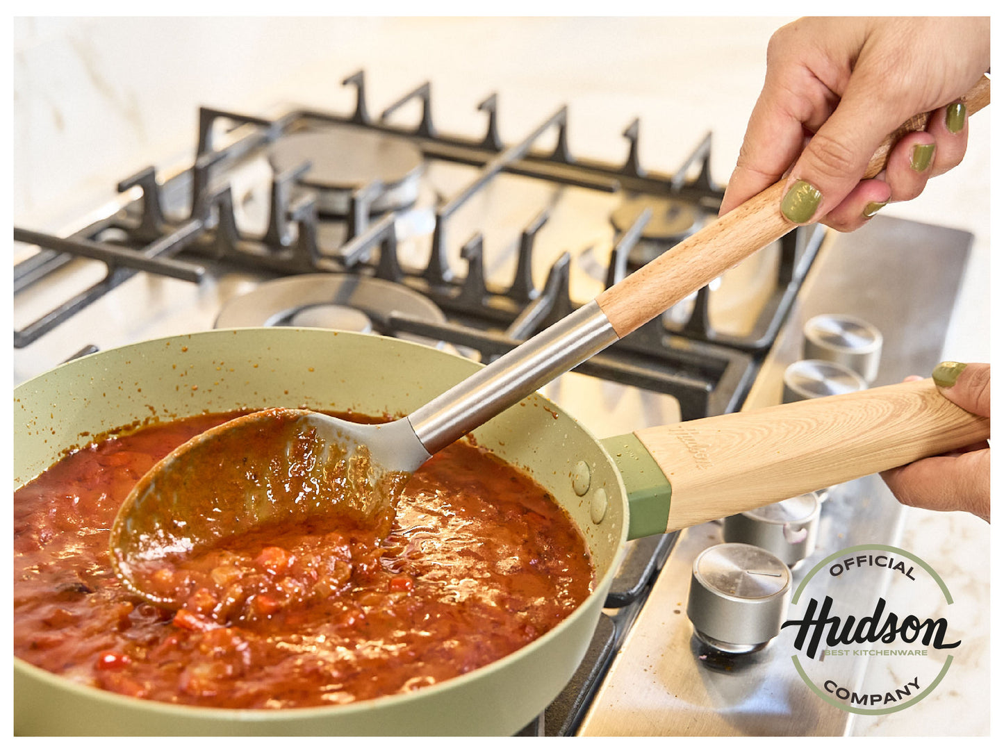 Set Hudson de 6 Utensilios de Nylon OLIVE