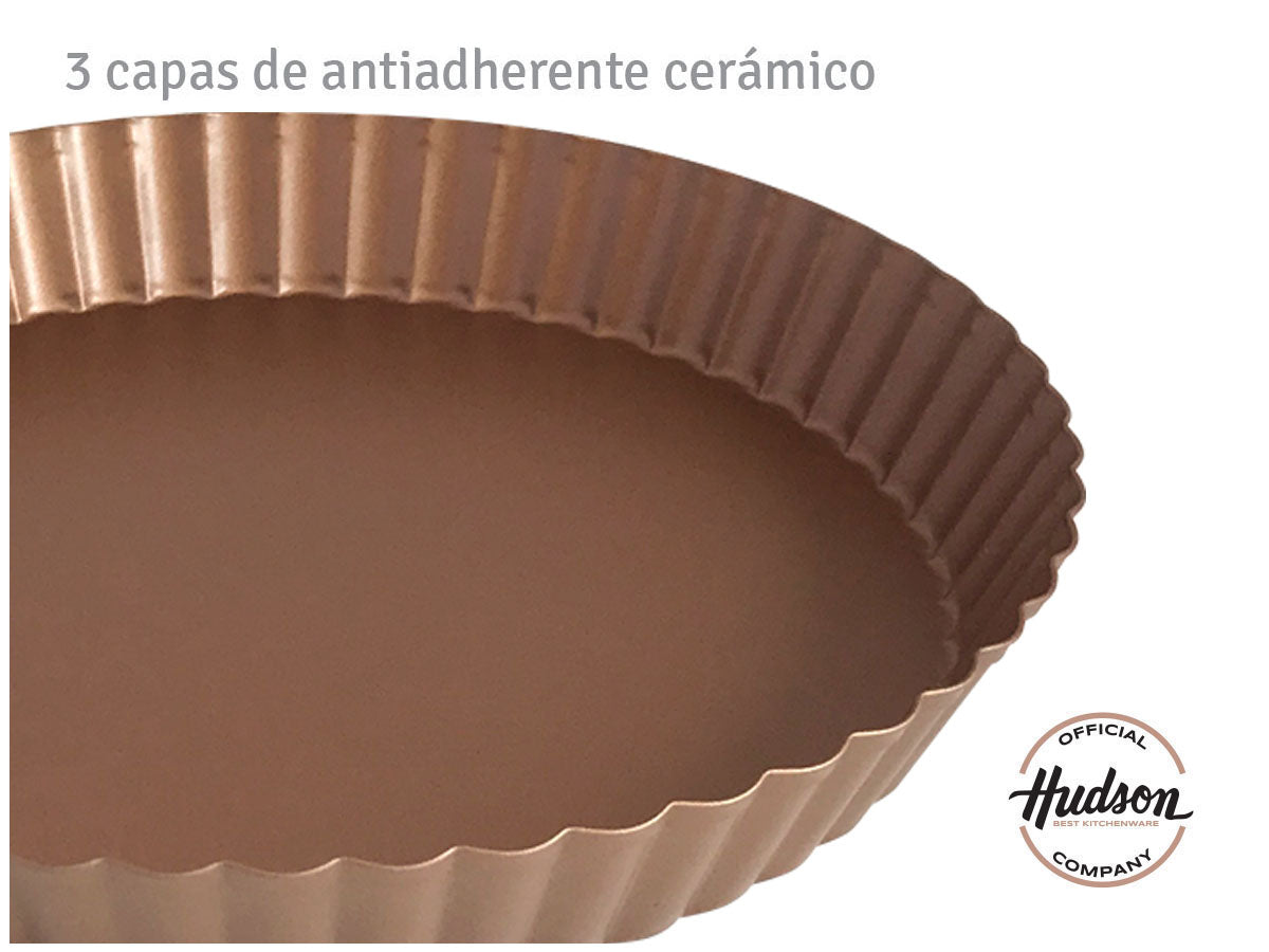 Molde Tartera Hudson 1 Pieza Doble Antiadherente 28 Cm