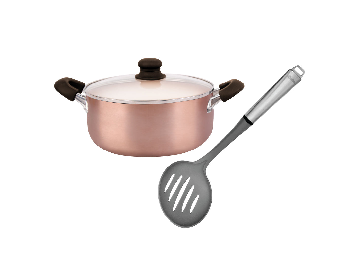 Set Olla Línea Cobre con Espumadera