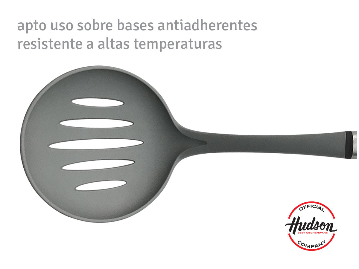 Espumadera De Nylon Hudson Con Mango De Acero Inoxidable