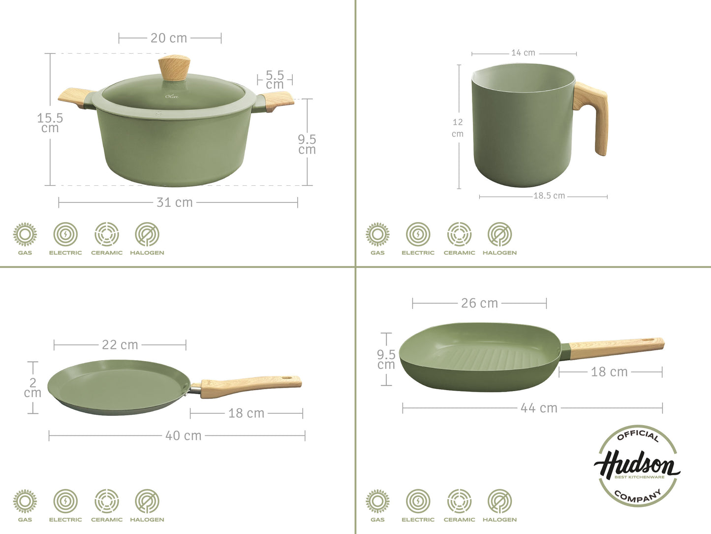 Set Línea Olive 12 Piezas