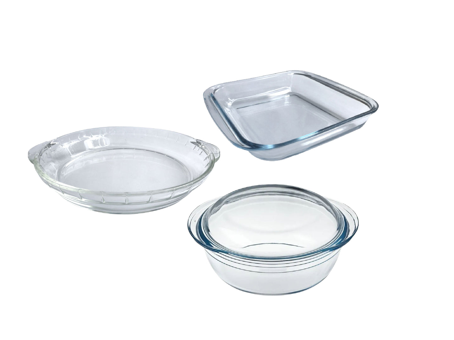 Set x3 fuentes vidrio