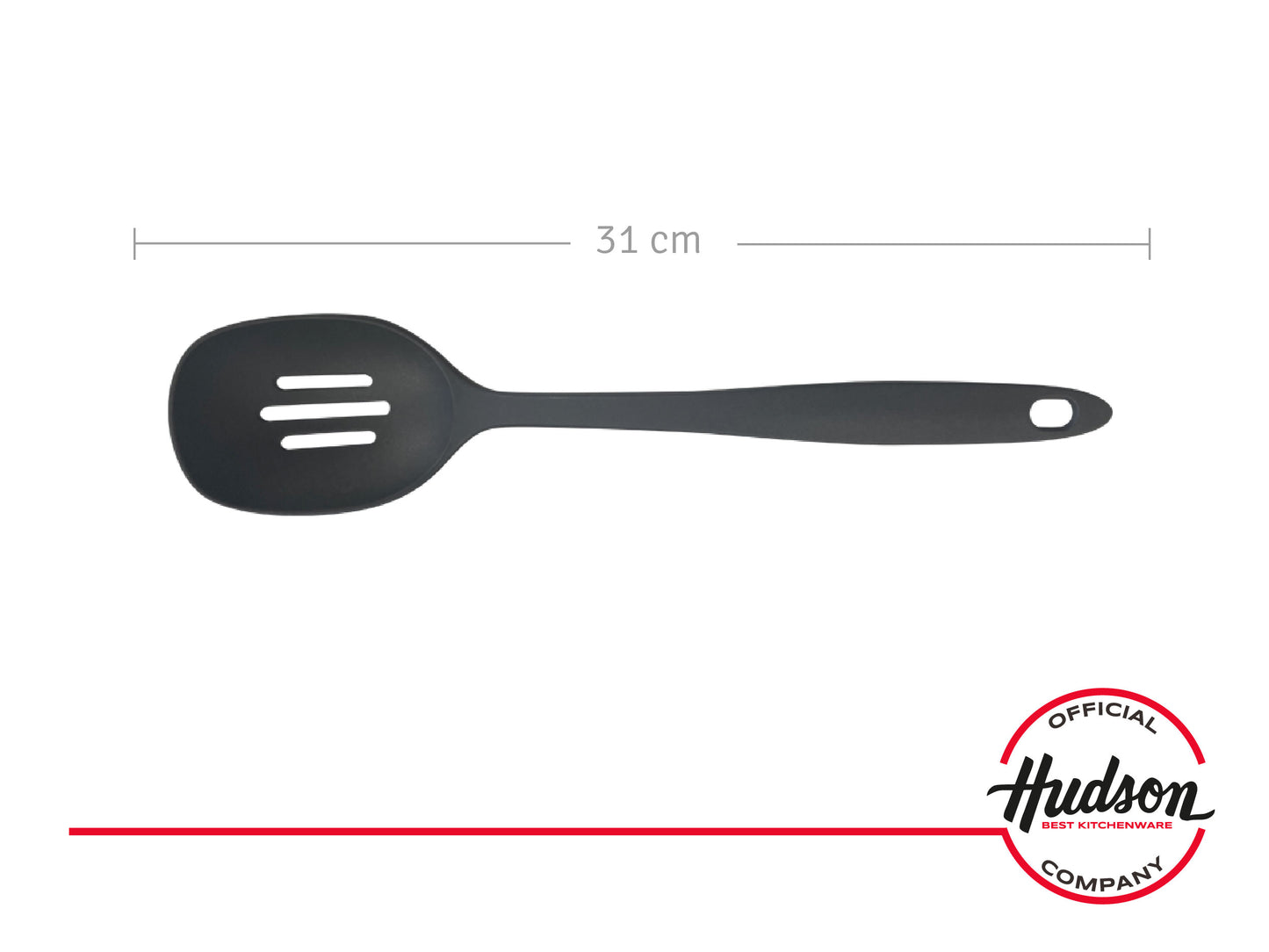 Cuchara Ranurada De Nylon Hudson Gris Oscuro