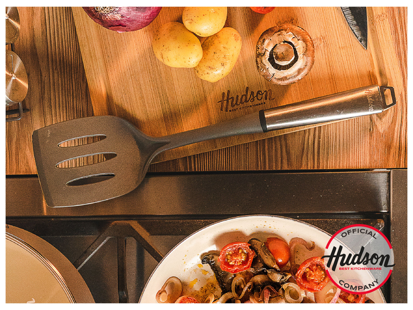 Set de Wok de Aluminio c/ Antiadherente+ Espumadera y Cuchara de Acero y Nylon