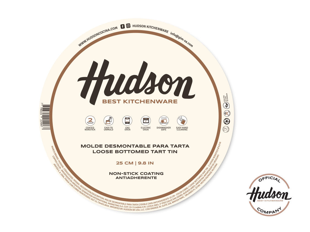 Molde Tartera Hudson Desmontable Doble Antiadherente 25 Cm