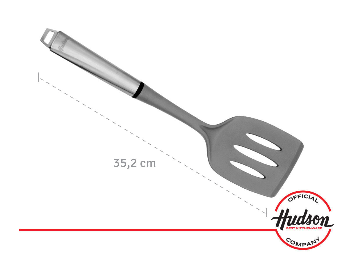 Espátula Calada Hudson Nylon Con Mango De Acero Inoxidable