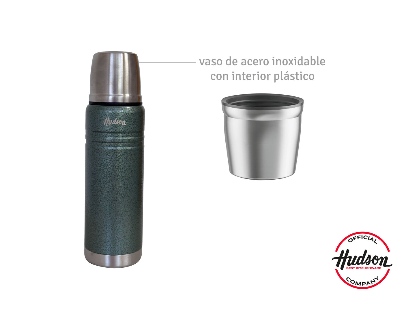 Termo Hudson Acero Verde De Acero Inoxidable 500 Ml