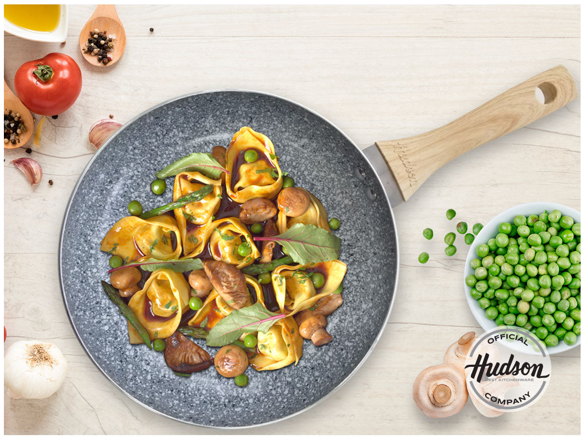 Batería De Cocina Hudson Antiadherente Granito 5 Piezas
