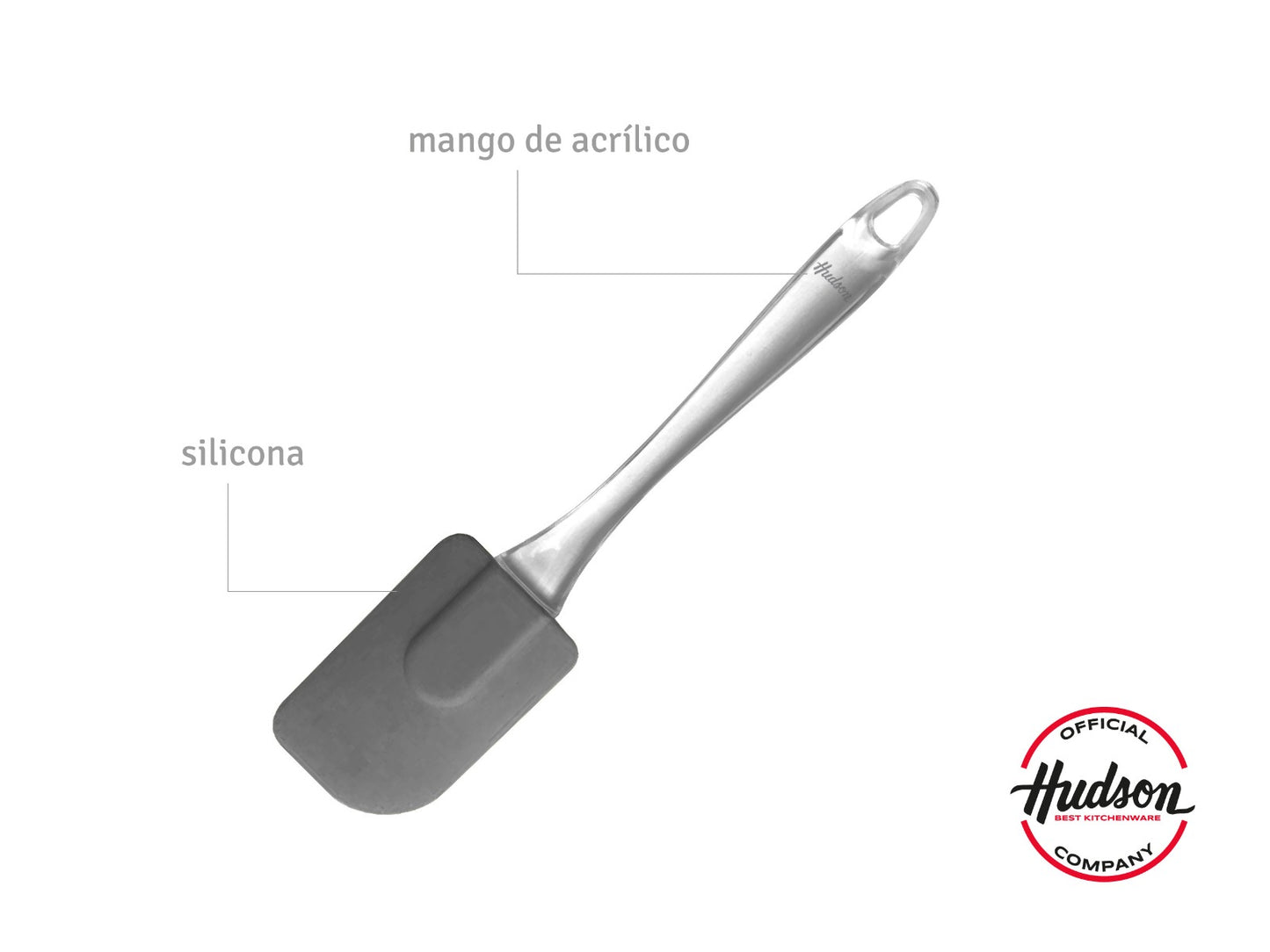 Set x 3 Utensilios Silicona + 2 Pinzas Acero HUDSON