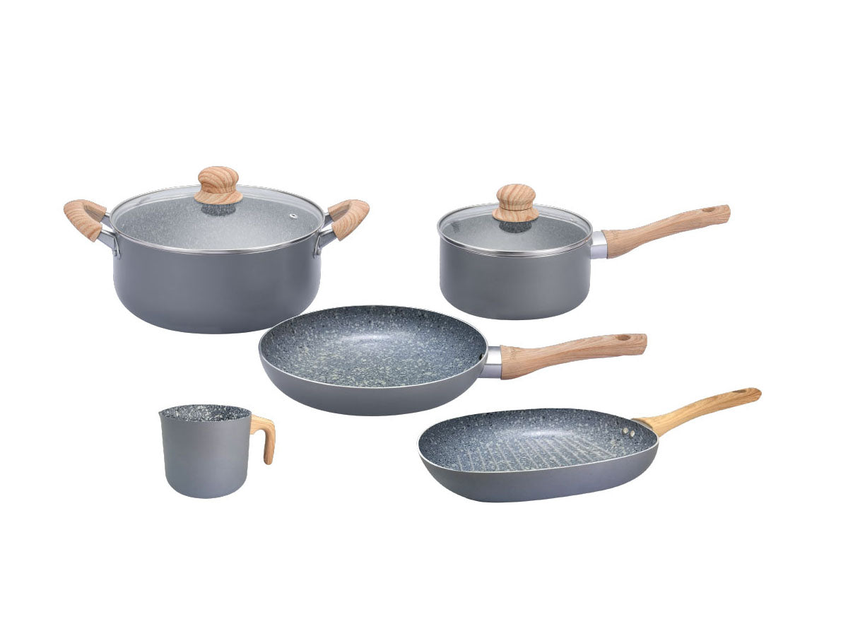 Kit De Ollas Granito Hudson + Jarro + Bifera