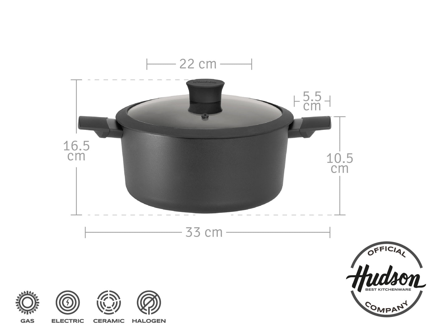 Cacerola Daily de Aluminio c/ Antiadherente 22 cm