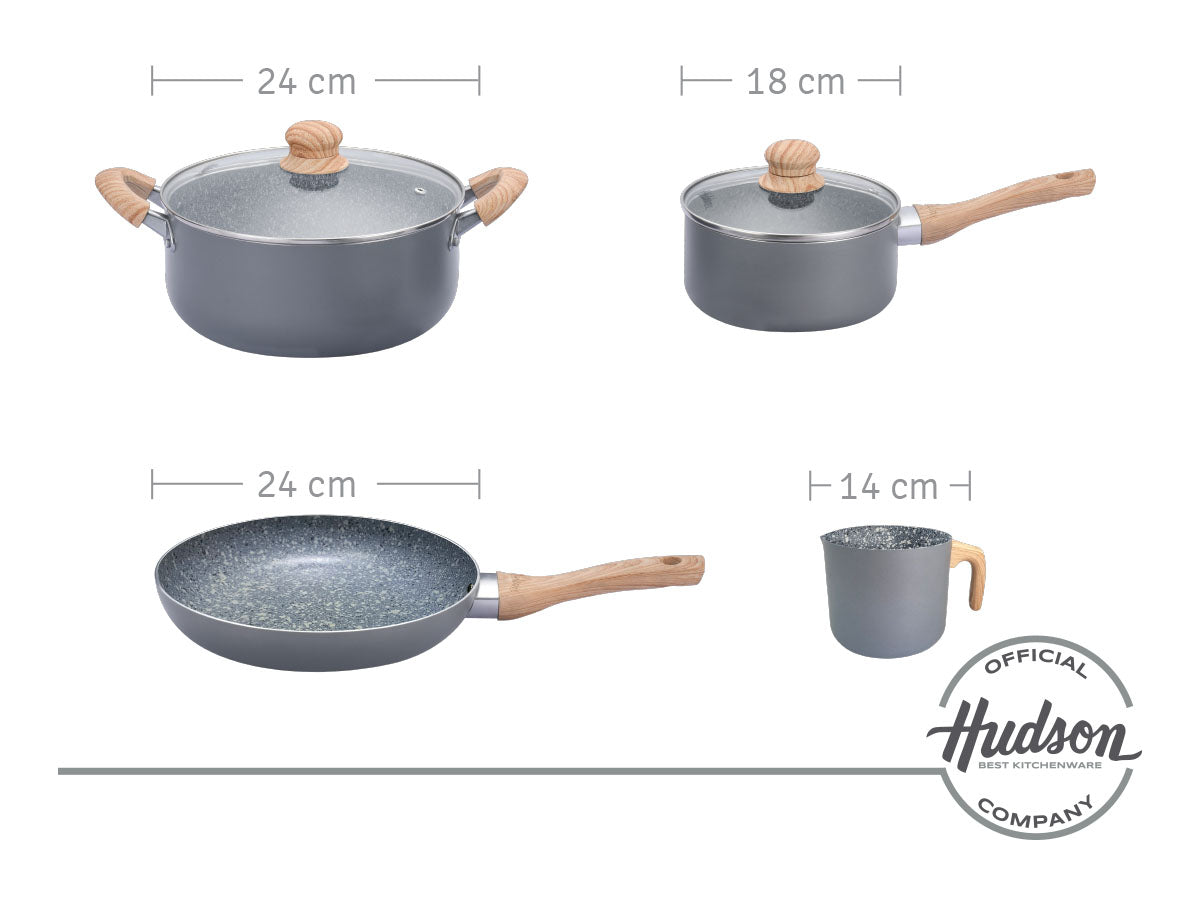Batería de Cocina 9 Piezas Línea Granito