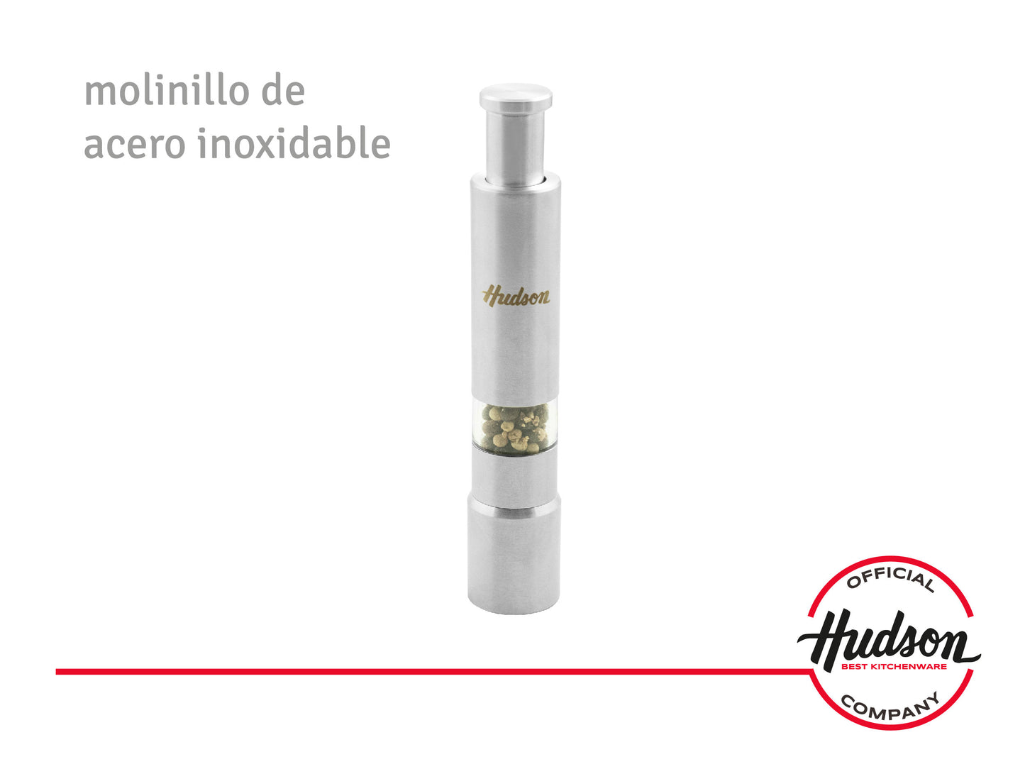 Molinillo De Acero Inoxidable Botón Pulsador Hudson