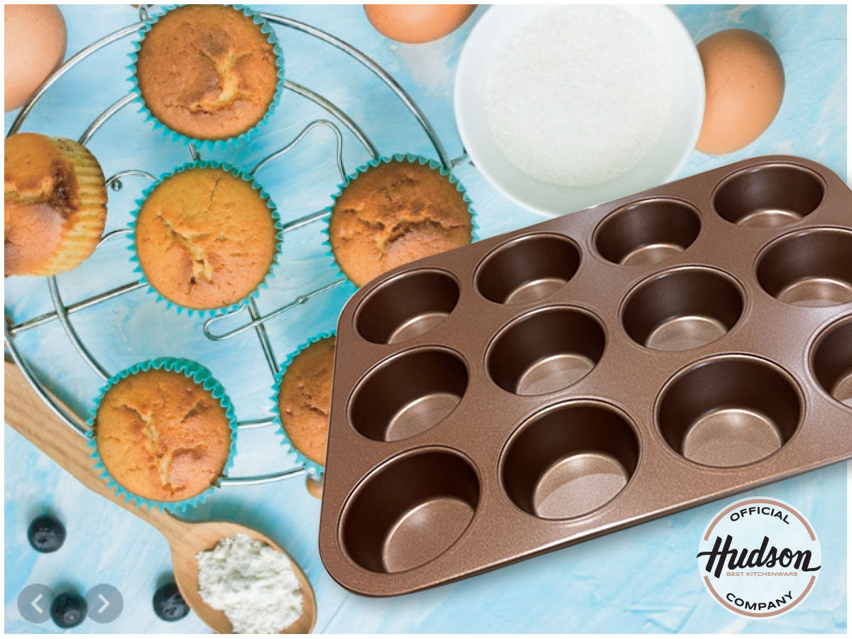 Molde X 12 Muffins Hudson Doble Antiadherente