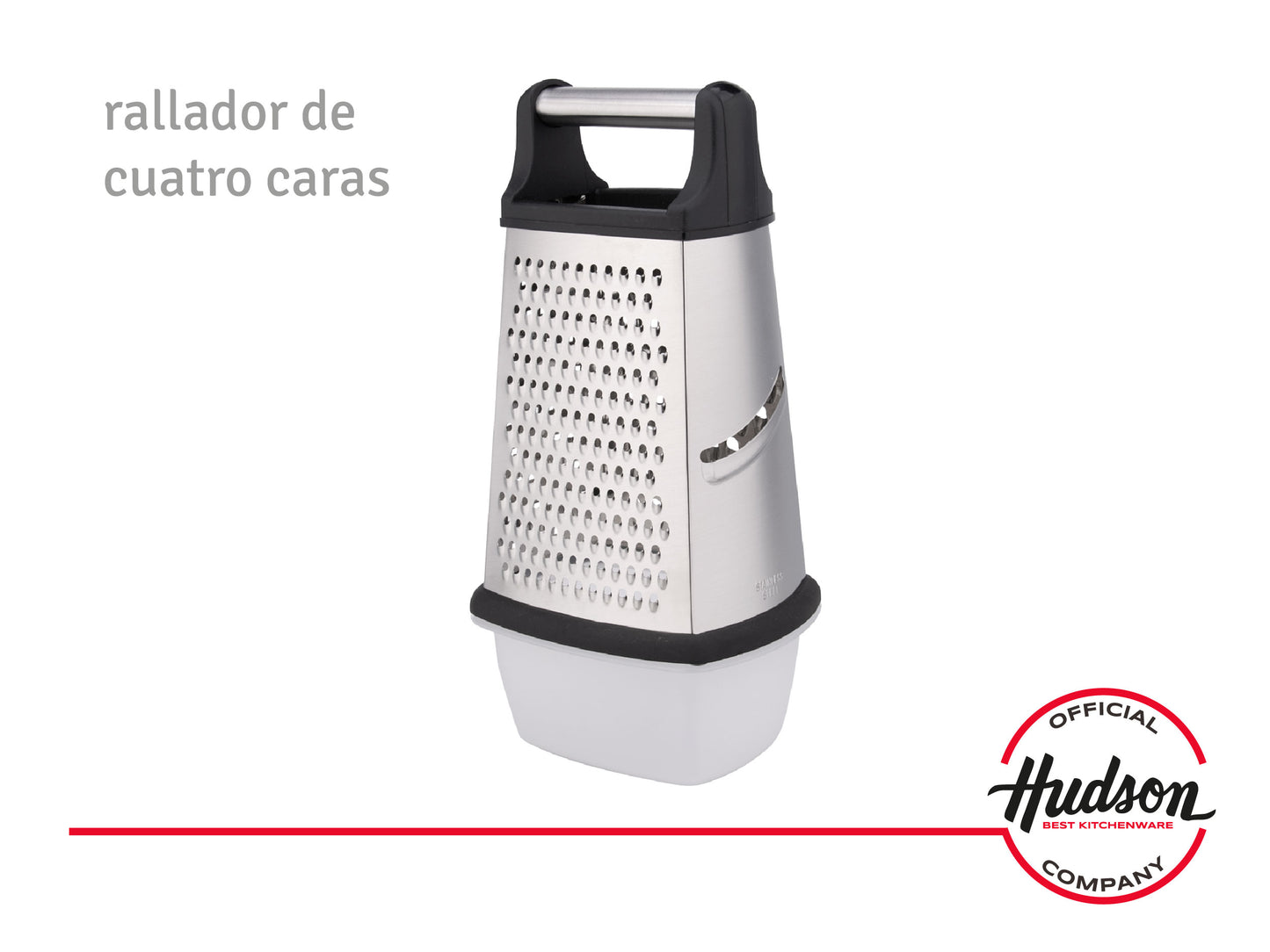 Rallador De 4 Caras De Acero C/ Contenedor Linea Hudson