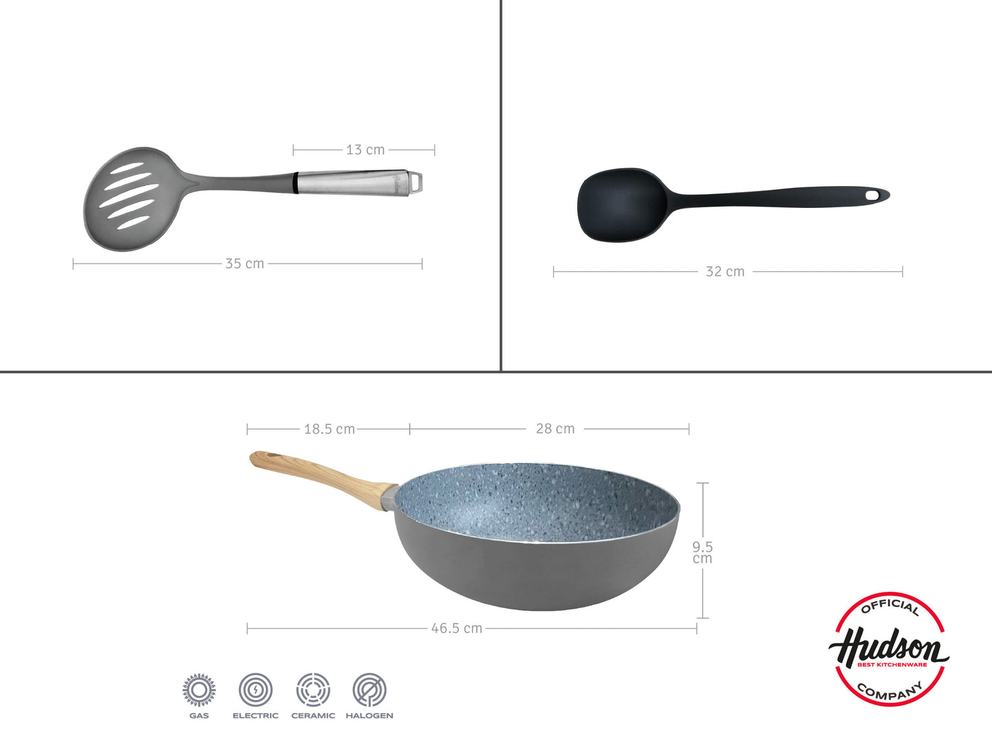 Set de Wok, Cuchara y Espumadera