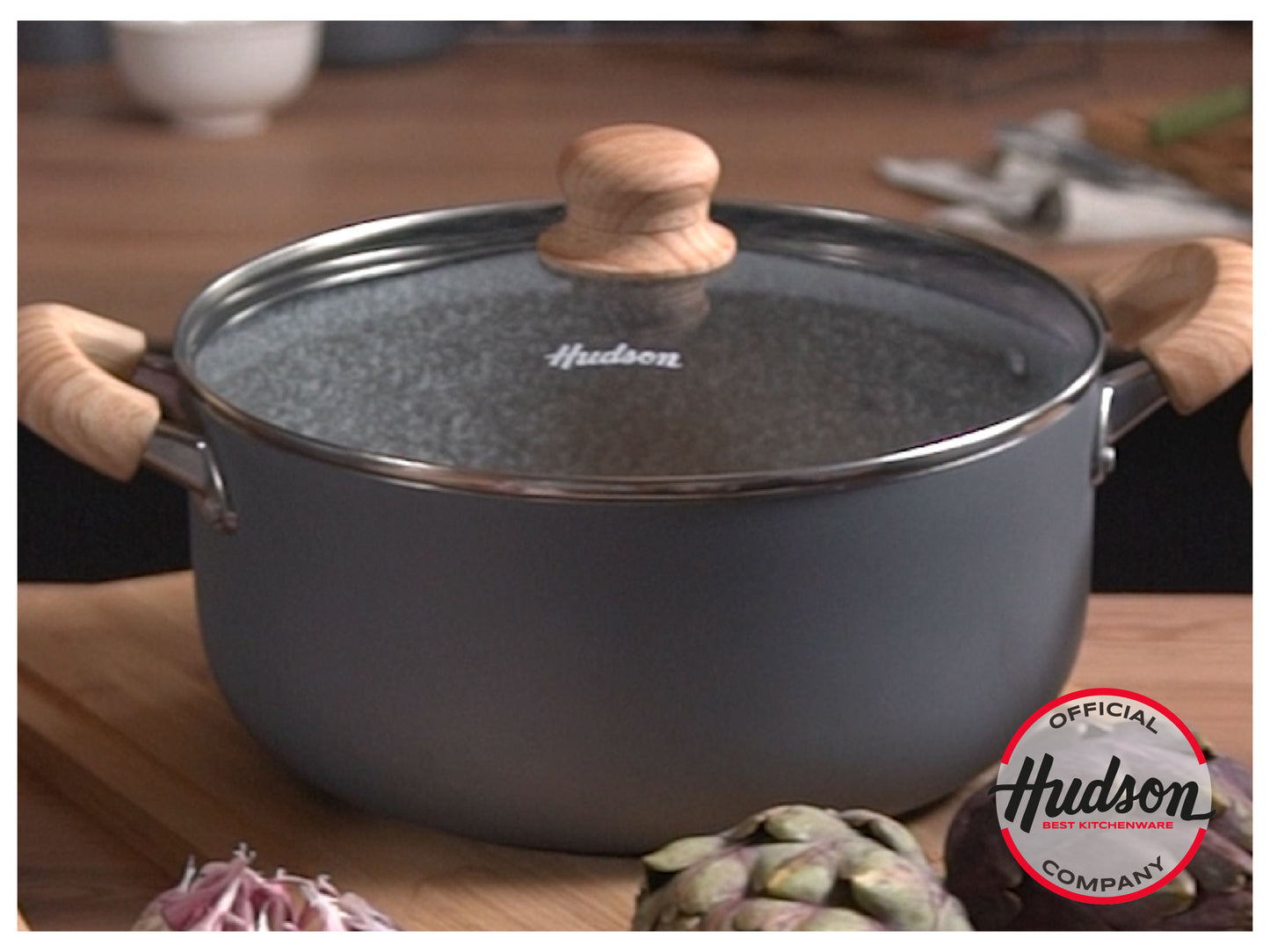 Set Olla de Aluminio c/ Antiadherente Granito + Pisapapas y Pelapapas