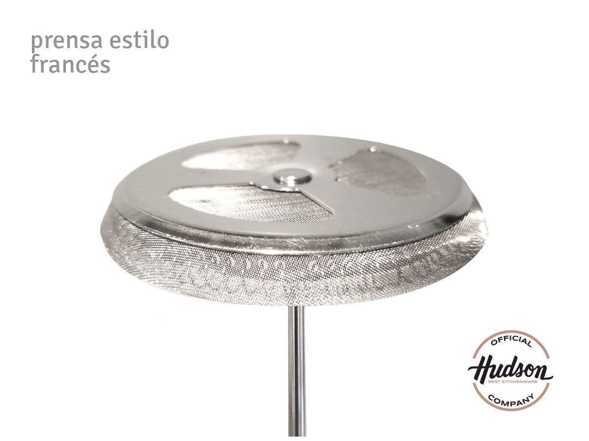 Cafetera Prensa Francesa Hudson Embolo 600 Ml Vidrio Y Acero
