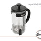 Cafetera Francesa Vidrio y Acero Inoxidable 600 ml Mango Soft Touch Negro