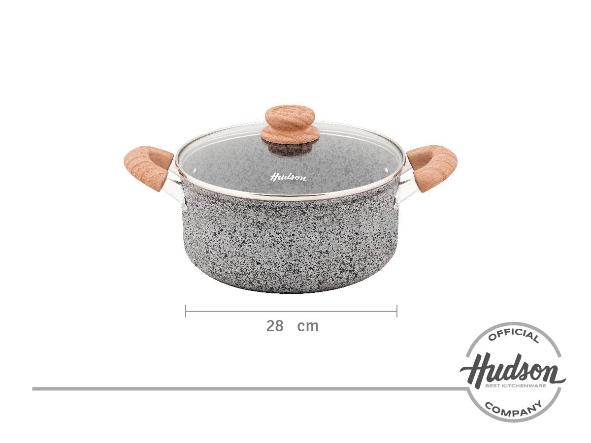 Cacerola Hudson Granito Stone Aluminio Forjado 28cm