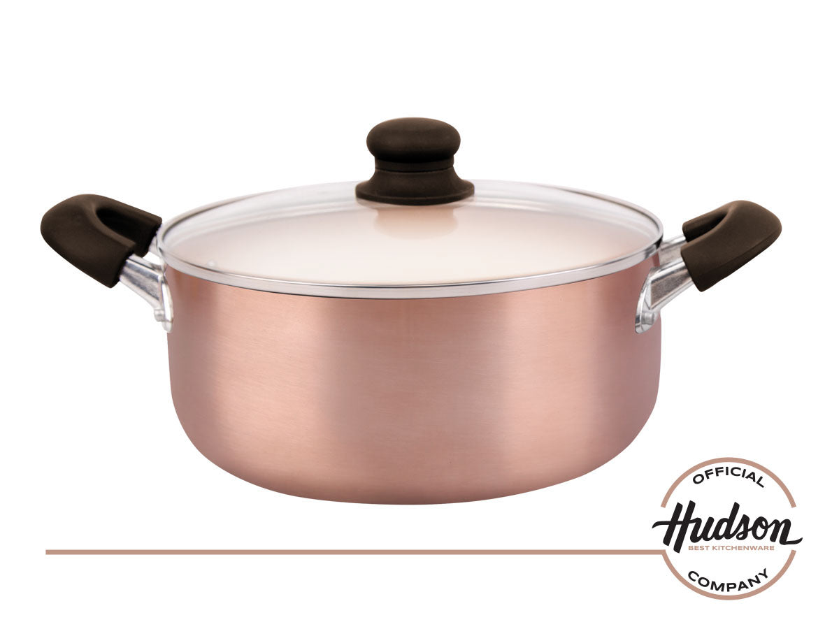 Cacerola Aluminio 24 cm c/ Antiadherente Ceramico Cobre