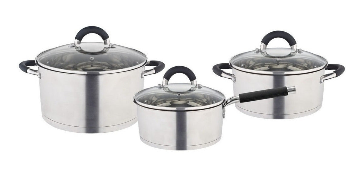 Bateria De Cocina Hudson Acero Inoxidable 6 Piezas Induccion