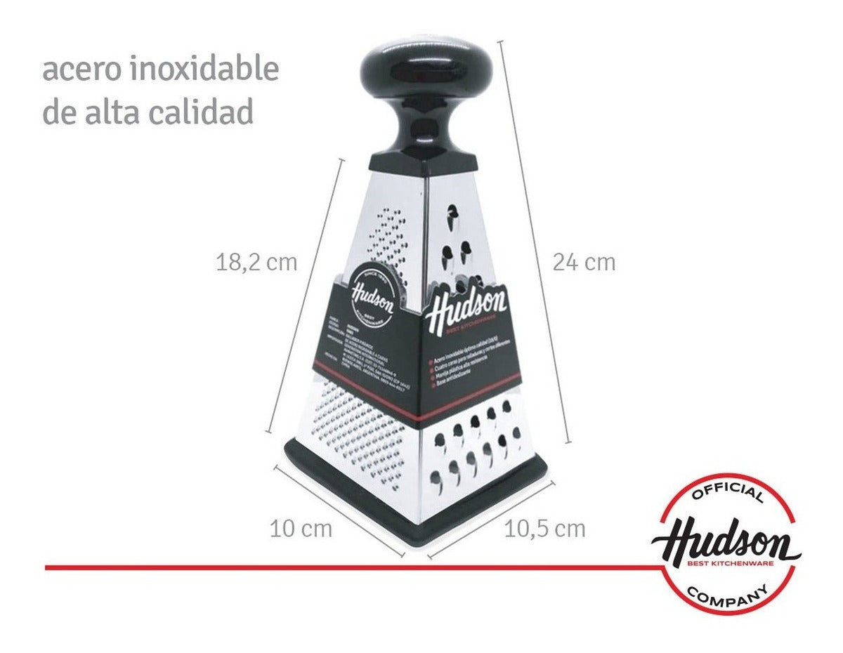 Rallador Piramide De Acero Inoxidable Hudson 4 Caras